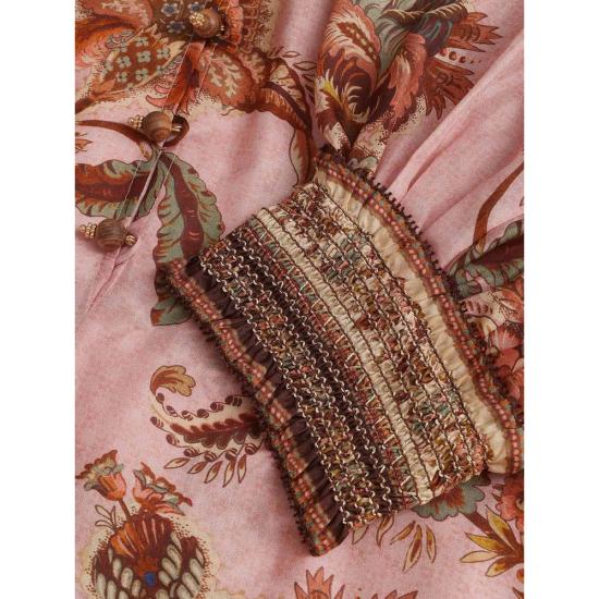 26FW 짐머만 롱 원피스 8255DSS261 MAUVE PINK NEUTRALS - ZIMMERMANN