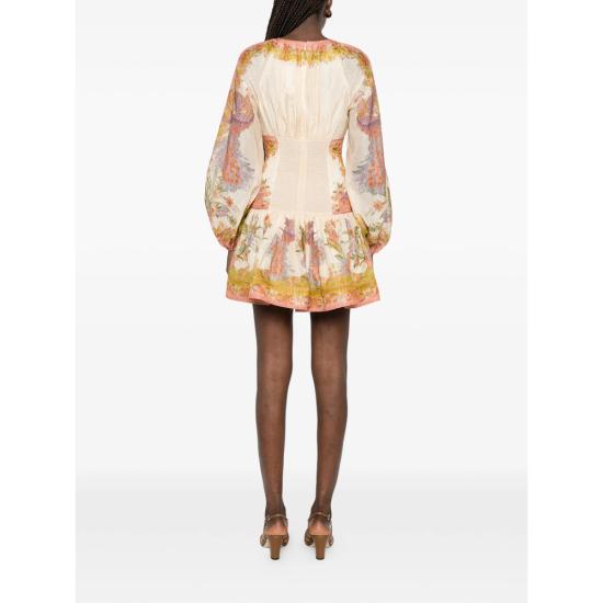 26FW 짐머만 숏 원피스 5515DSS262 CHART NEUTRALS - ZIMMERMANN