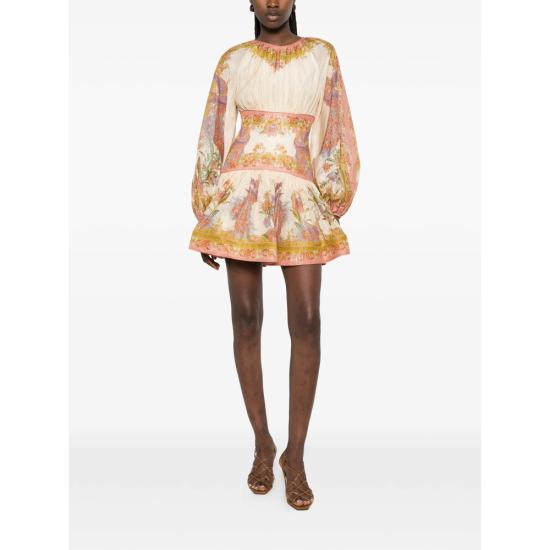 26FW 짐머만 숏 원피스 5515DSS262 CHART NEUTRALS - ZIMMERMANN