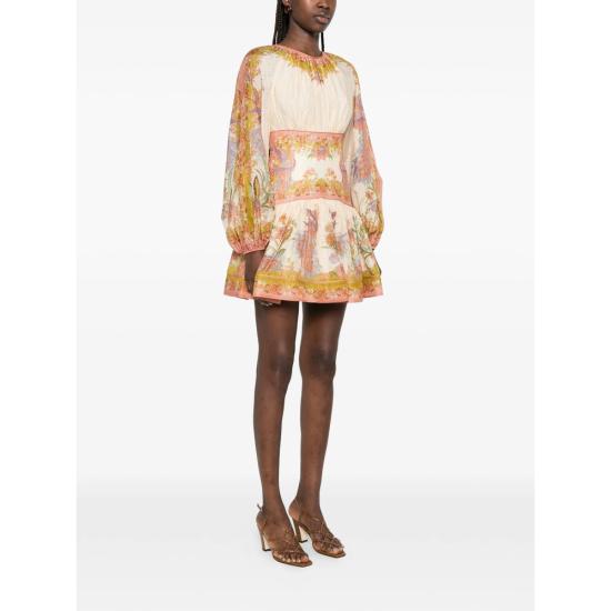 26FW 짐머만 숏 원피스 5515DSS262 CHART NEUTRALS - ZIMMERMANN