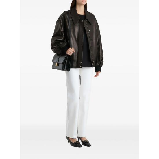 26FW 케이트 쉘맨 레더 자켓 6166729 L729 200 BLACK - KHAITE