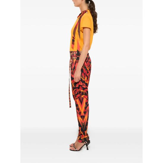26SS 푸찌 테이퍼드 팬츠 6HJT21 6H778 041 BLACK RED - PUCCI