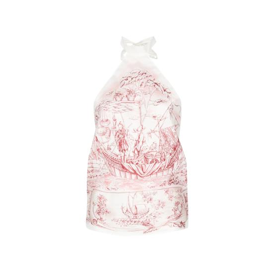 26FW 살바토레 페라가모 민소매 티셔츠 321285 0795149 ROSA WHITE PINK