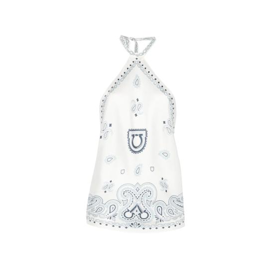 26FW 살바토레 페라가모 블라우스 321307 0796645 BIAZZ WHITE BLUE