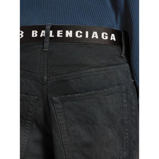 26SS 발렌시아가 데님 숏팬츠 871361 TQW56 2279 BLACK - BALENCIAGA