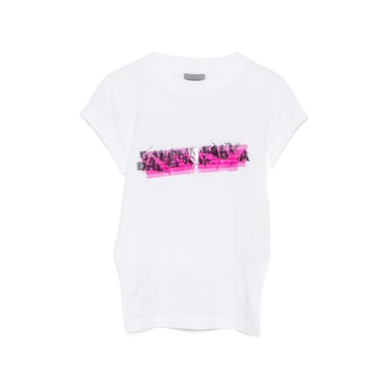 26SS 발렌시아가 반팔 티셔츠 871744 TUVI6 9000 WHITE