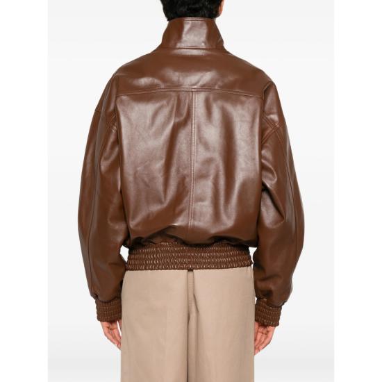 26SS 발렌시아가 가죽 자켓 872004 TUS11 2135 BROWN - BALENCIAGA