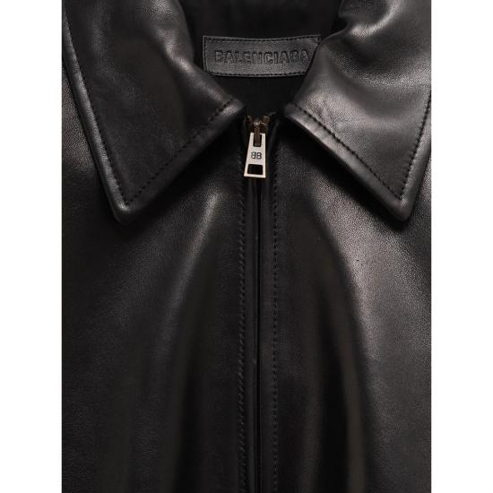 26SS 발렌시아가 가죽 자켓 871980 TUS11 1000 BLACK - BALENCIAGA