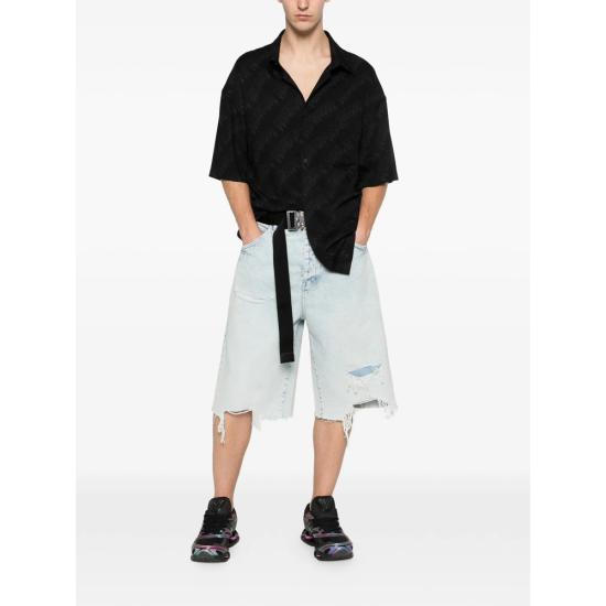 26SS 발렌시아가 반팔 셔츠 871407 TUL02 1069 BLACK GREY - BALENCIAGA