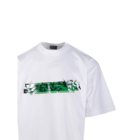 26SS 발렌시아가 반팔 티셔츠 764235 TUVI6 9000 WHITE BLACK - BALENCIAGA
