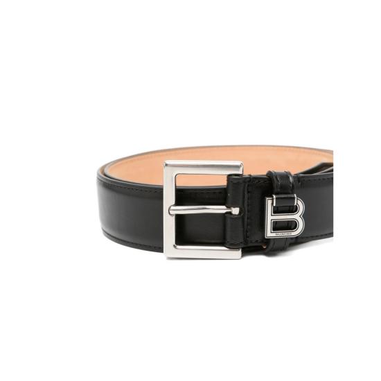26SS 발렌시아가 가죽 벨트 867499 2ACI5 1000 BLACK - BALENCIAGA