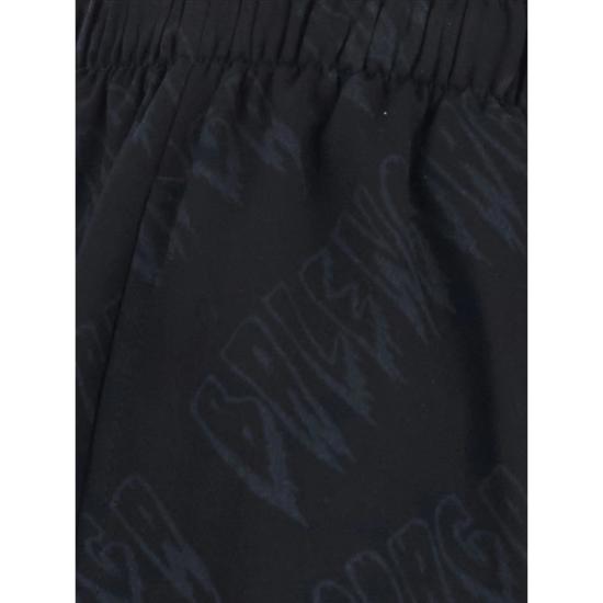 26SS 발렌시아가 모노그램 밴딩 버뮤다 쇼츠 871411 TUL02 1069 BLACK - BALENCIAGA