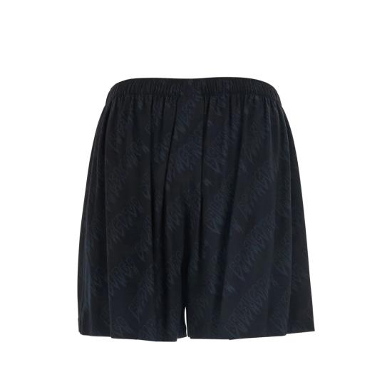 26SS 발렌시아가 모노그램 밴딩 버뮤다 쇼츠 871411 TUL02 1069 BLACK - BALENCIAGA