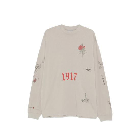26SS 발렌시아가 긴팔 티셔츠 744449 TYVJ2 2967 GREY