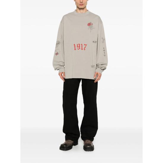 26SS 발렌시아가 긴팔 티셔츠 744449 TYVJ2 2967 GREY - BALENCIAGA