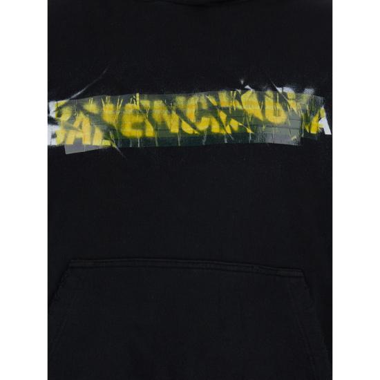 26SS 발렌시아가 후드 티셔츠 871956 TUVI9 1000 BLACK - BALENCIAGA