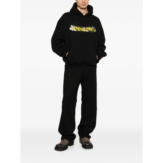26SS 발렌시아가 후드 티셔츠 871956 TUVI9 1000 BLACK - BALENCIAGA