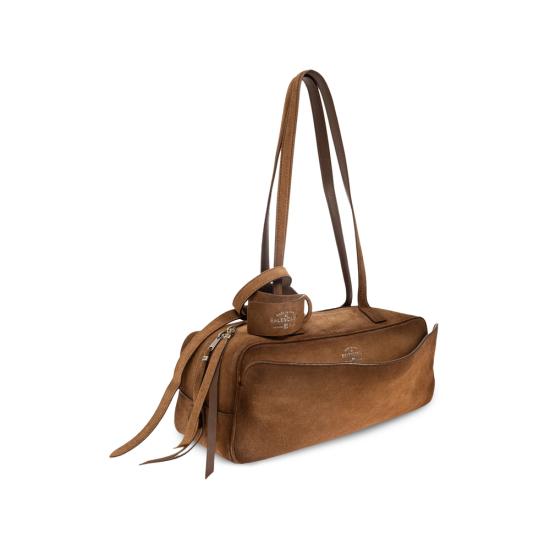 26SS 발렌시아가 캐리 볼링백 스몰 832920 2AB9G 2533 BROWN - BALENCIAGA