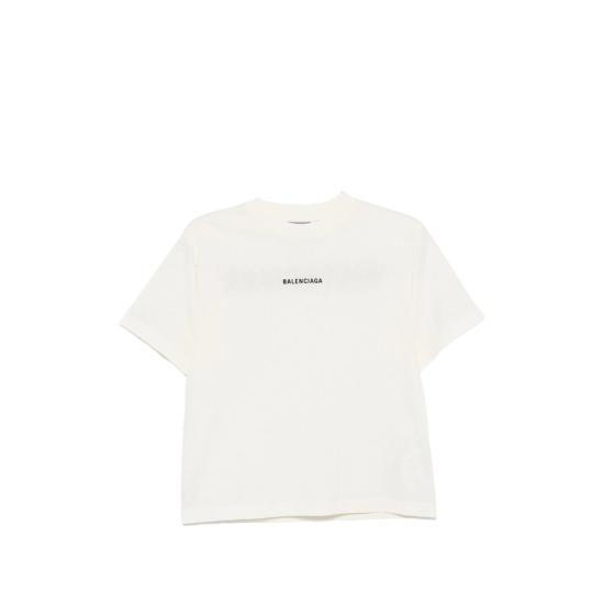26SS 발렌시아가 백 미디엄 핏 티셔츠 850990 TTVJ1 9020 NEUTRALS