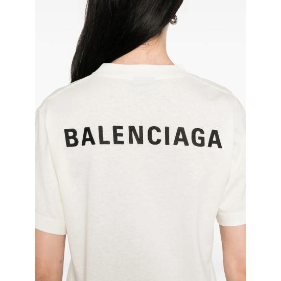 26SS 발렌시아가 백 미디엄 핏 티셔츠 850990 TTVJ1 9020 NEUTRALS - BALENCIAGA