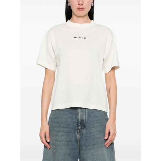 26SS 발렌시아가 백 미디엄 핏 티셔츠 850990 TTVJ1 9020 NEUTRALS - BALENCIAGA