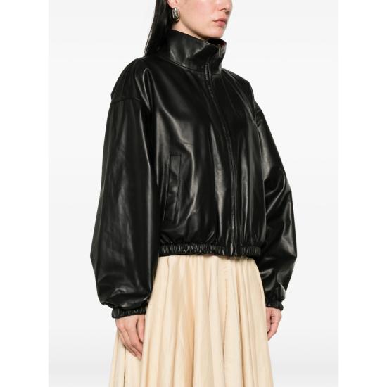 26SS 발렌시아가 가죽 자켓 856381 TRS25 1000 BLACK RED - BALENCIAGA