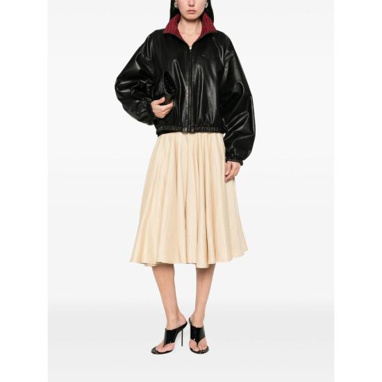 26SS 발렌시아가 가죽 자켓 856381 TRS25 1000 BLACK RED - BALENCIAGA