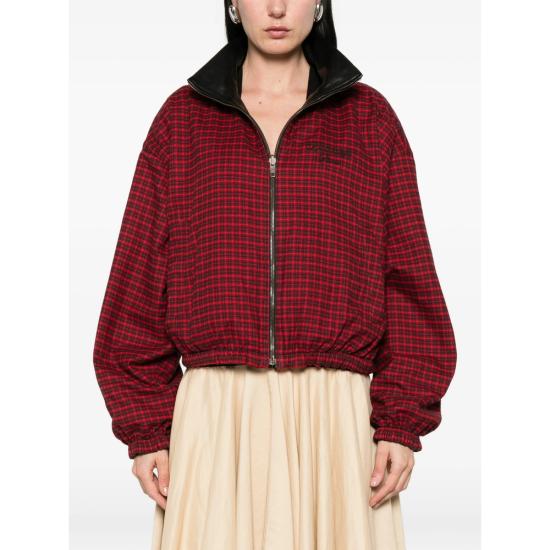 26SS 발렌시아가 가죽 자켓 856381 TRS25 1000 BLACK RED - BALENCIAGA