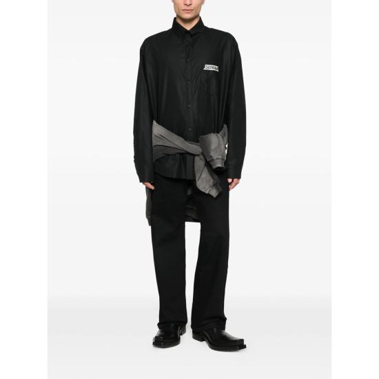 26SS 발렌시아가 커브드 니 팬츠 857194 TTWA4 1000 BLACK - BALENCIAGA