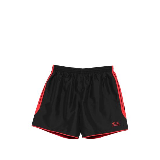 26SS 발렌시아가 스윔팬츠 858021 4A8B6 1000 BLACK RED - BALENCIAGA