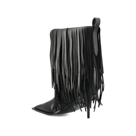 26SS 발렌시아가 애비뉴 프린지 부티 855350 WBDO0 1000 BLACK - BALENCIAGA