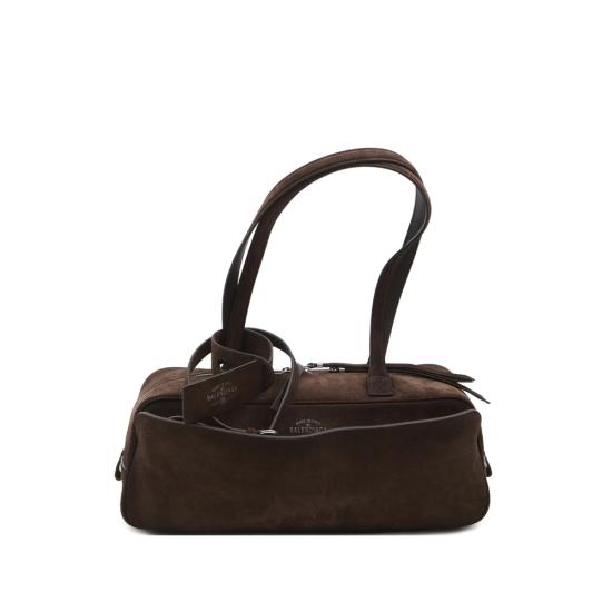 26SS 발렌시아가 캐리 볼링백 스몰 832920 2AB9G 2308 BROWN