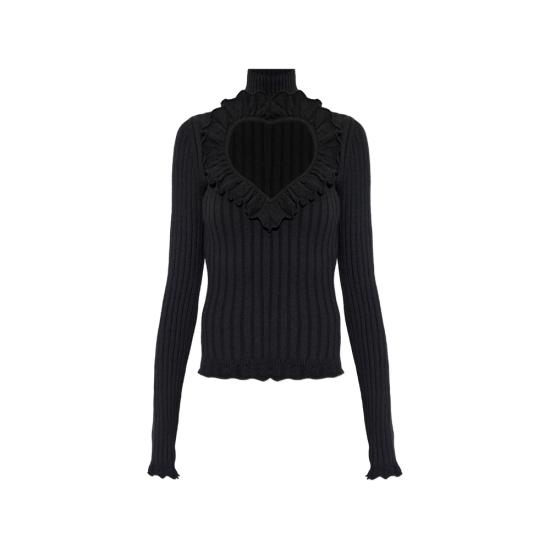 26SS 발렌시아가 긴팔 티셔츠 857209 T3426 1000 BLACK
