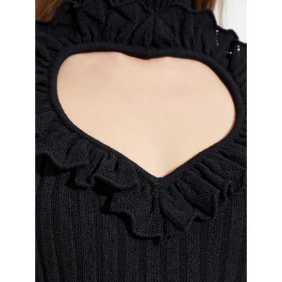 26SS 발렌시아가 긴팔 티셔츠 857209 T3426 1000 BLACK - BALENCIAGA