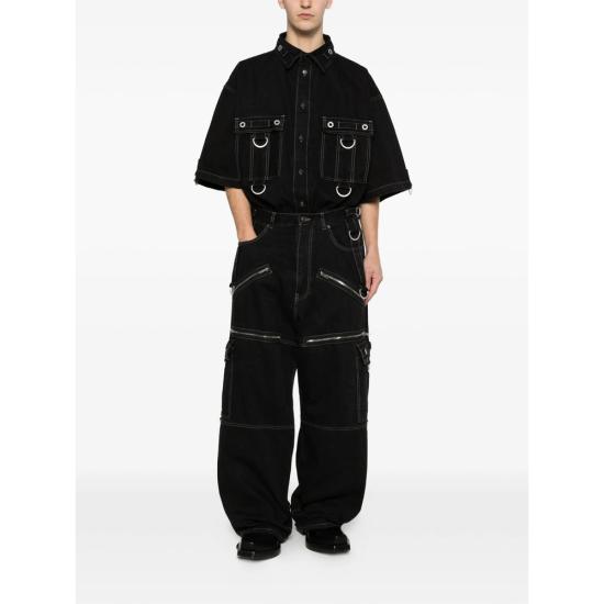 26SS 발렌시아가 D-링 카고 셔츠 856916 TQW54 1071 BLACK - BALENCIAGA