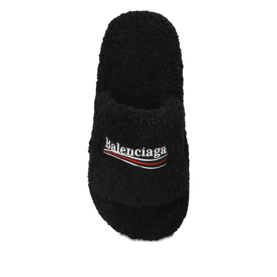 26FW 발렌시아가 퍼리 플랫폼 슬라이더 762826 W14C2 1096 - BALENCIAGA