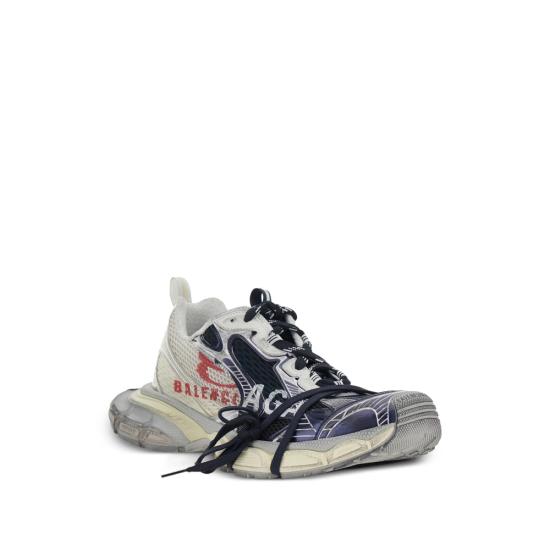 26SS 발렌시아가 3xl 스플릿 로고 스니커즈 840090 W3XSG 9161 GREY BLUE - BALENCIAGA