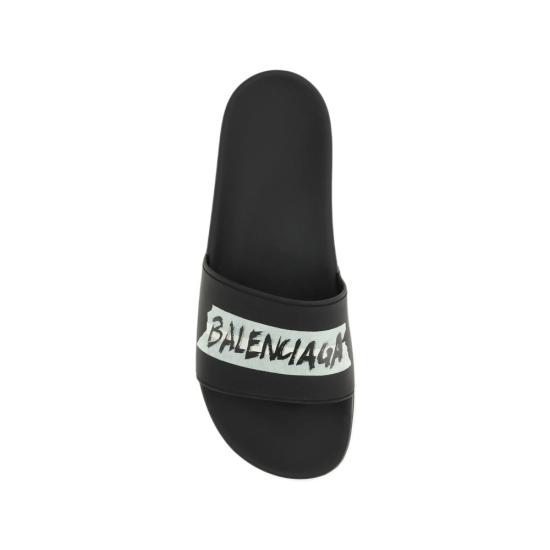 26SS 발렌시아가 풀 슬라이드 샌들 689031 W0FPC 1090 BLACK - BALENCIAGA