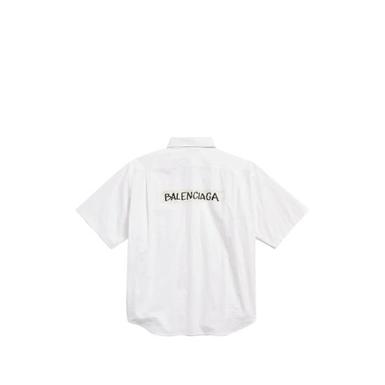26SS 발렌시아가 마스킹 테이프 라지 핏 롱 슬리브 셔츠 857810 TRM28 9000 WHITE - BALENCIAGA