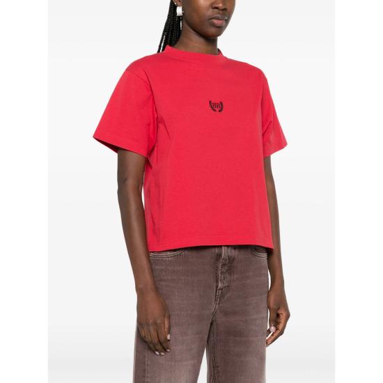 26SS 발렌시아가 로렐 클래식 미디엄 핏 티셔츠 850990 TSVC9 6167 RED - BALENCIAGA