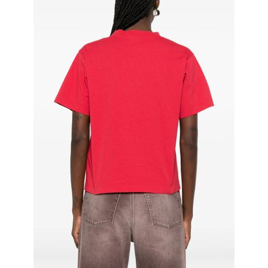 26SS 발렌시아가 로렐 클래식 미디엄 핏 티셔츠 850990 TSVC9 6167 RED - BALENCIAGA