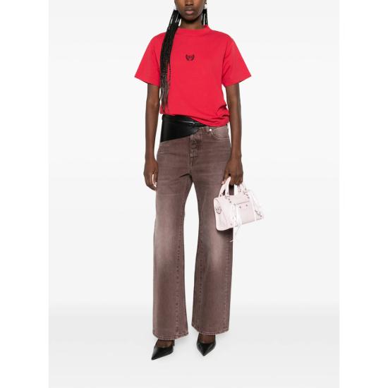 26SS 발렌시아가 로렐 클래식 미디엄 핏 티셔츠 850990 TSVC9 6167 RED - BALENCIAGA