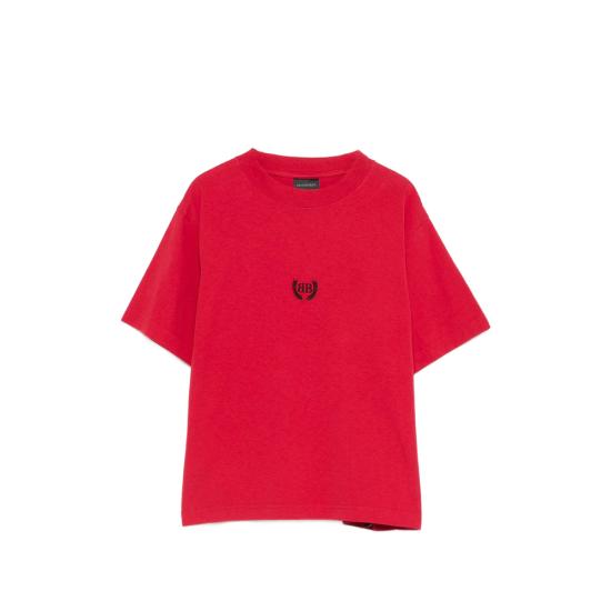 26SS 발렌시아가 로렐 클래식 미디엄 핏 티셔츠 850990 TSVC9 6167 RED