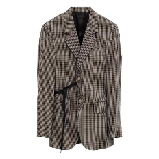 26SS 발렌시아가 랩 테일러드 재킷 857365 TTO38 2866 NEUTRALS BROWN
