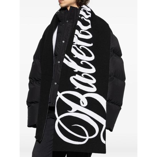 26SS 발렌시아가 머플러/스카프 856735 T1775 1070 BLACK WHITE - BALENCIAGA