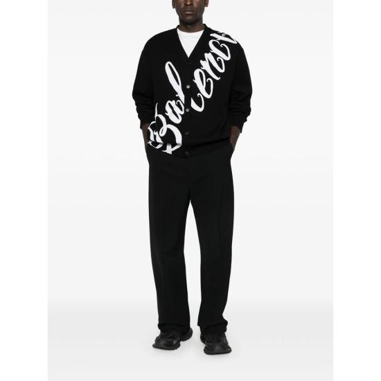 26SS 발렌시아가 가디건 856729 T3438 1070 BLACK WHITE - BALENCIAGA