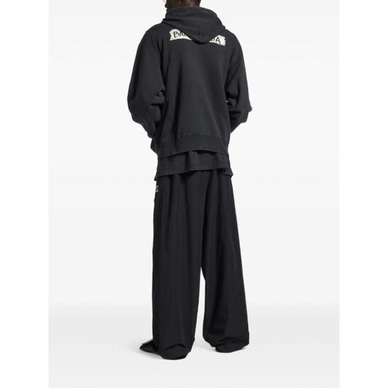 26SS 발렌시아가 마스킹 테이프 오버사이즈 집업 후디 850338 TTVL7 1041 BLACK - BALENCIAGA