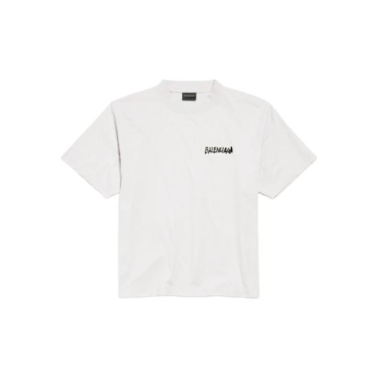 26SS 발렌시아가 마스킹 테이프 티셔츠 850990 TTVL6 9012 NEUTRALS