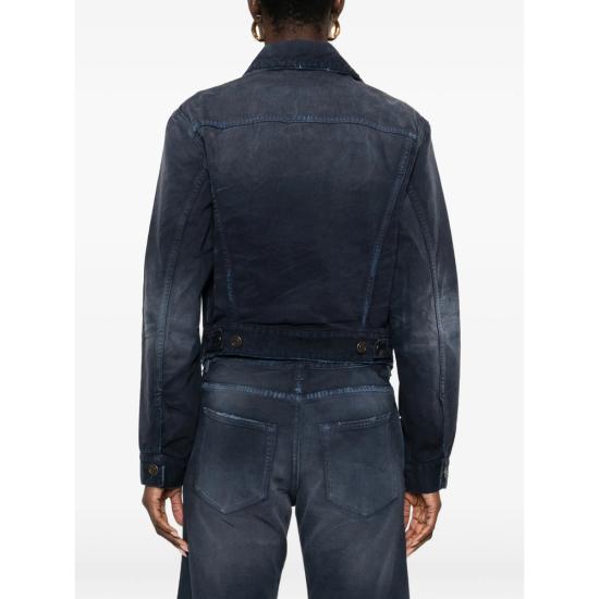 26SS 발렌시아가 커브드 웨이스트밴드 자켓 856423 TTW64 8074 BLUE - BALENCIAGA
