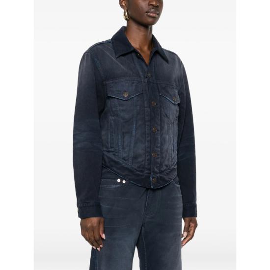 26SS 발렌시아가 커브드 웨이스트밴드 자켓 856423 TTW64 8074 BLUE - BALENCIAGA